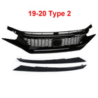 For Honda Civic 10th Gen 2016-2021 Front Grille Racing Grill Net Car Grid Splitter Upper Bumper Hood Mesh Grills