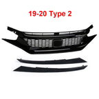 For Honda Civic 10th Gen 2016-2021 Front Grille Racing Grill Net Car Grid Splitter Upper Bumper Hood Mesh Grills