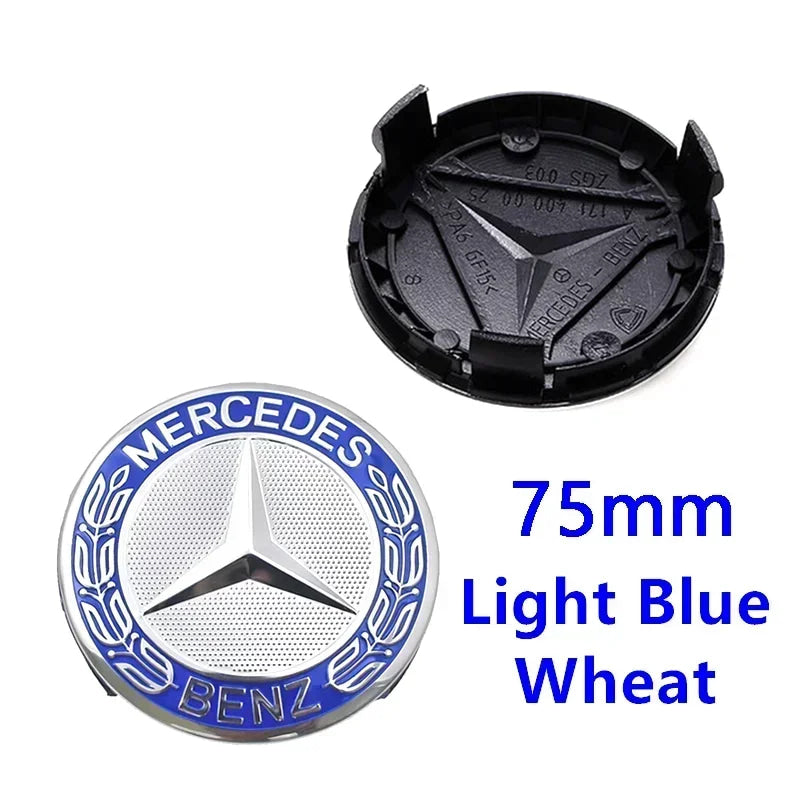 4pcs 56mm 60mm 75mm  68mm3Pin Car Wheel Center Cap Rim Hub Caps Emblem W202 W220 W213 W210 W164 E200 E260 E300 For Mercedes Benz