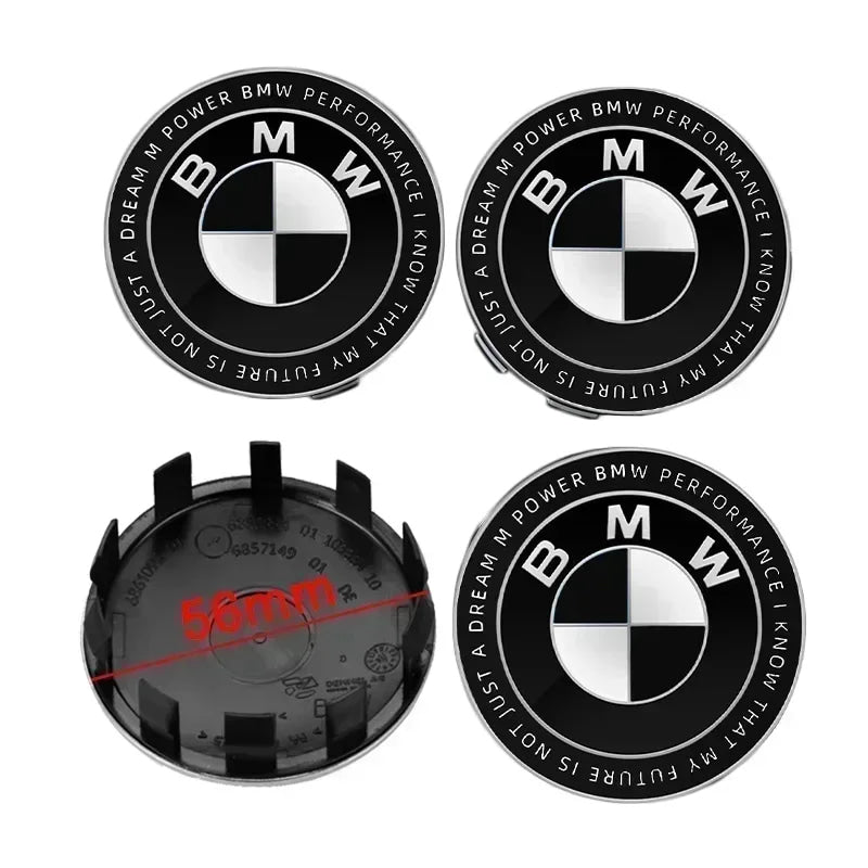 4Pcs 68mm 56mm Car Wheel Center Hub Cap Caps Emblem Logo For E90 E60 E61 E93 E87 E36 E46 E39 E53 F30 F20 F10 F15 X1 X3 X5 X6