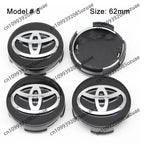 4Pcs 62mm 57mm Car Wheel Center Hub Caps Cover Badge Accessories For Toyota Prado Yaris Hilux Verso Fortuner Supra Corolla Camry