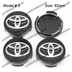 4Pcs 62mm 57mm Car Wheel Center Hub Caps Cover Badge Accessories For Toyota Prado Yaris Hilux Verso Fortuner Supra Corolla Camry