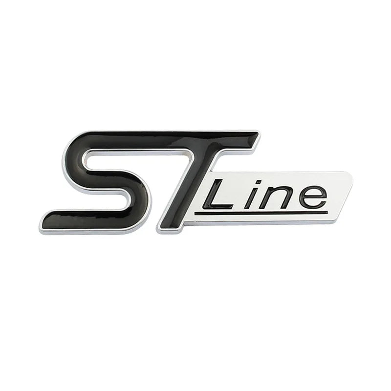 3D Metal ST Line Front Grille Emblem Badge Car Head Trunk Stickers For Ford Focus Mondeo Fiesta Explorer Styling Accessories