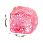 Maltose Cube Stress Squeeze Toy D ecompression Small Ice Cubes Anti Stress Slow Rebound Polar Light Colorful Squeeze TPR Block
