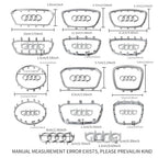 Car Styling Steering Wheel Center Logo Cover Replacement Trim Accessories For Audi Sline TT A3 A5 A7 Q3 Q5 Q7 Q8 A4L A6L A8L Q5L