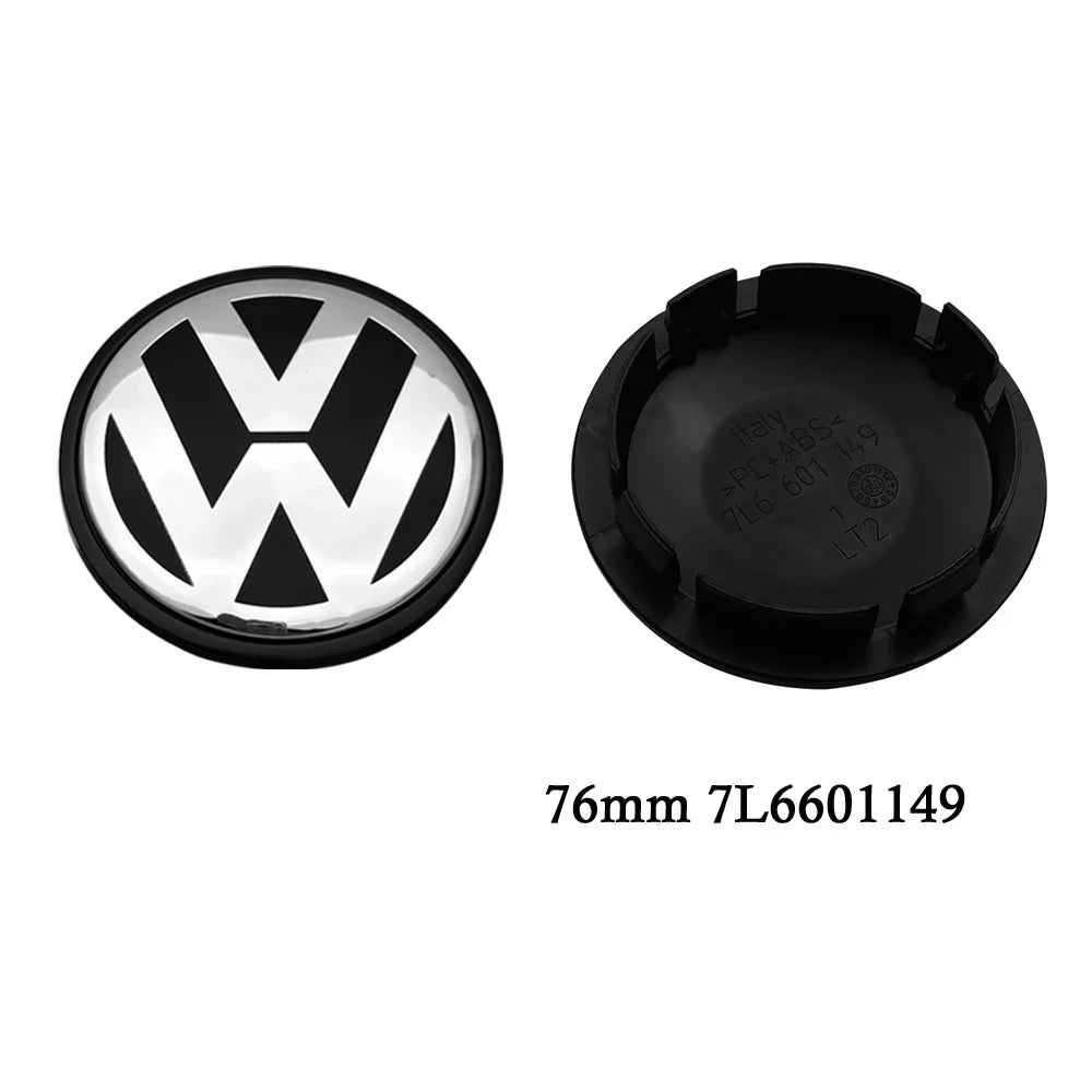 Abs - 4pcs 55mm 56mm 65mm 70mm Car Styling Wheel Center Cap Hub Covers Badge Accessories For VW Volkswagen 3B7601171 1J0601171