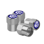 4Pcs Car Wheel Tires  Valve Caps Auto Exterior Accessories For Volkswagen GTI Golf Polo Passat RLine Magotan Jetta Bora Beetle R