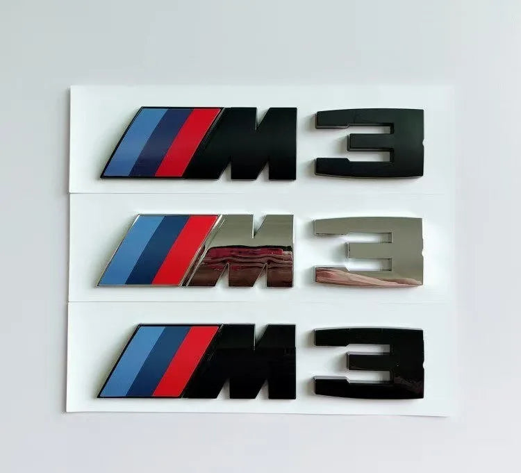 Suitable For BMW Group M3 Emblem Standard Trunk Tail Standard ABS Logo Sticker For BMW E30 E46 E36 E90/E92/E93 F80 GTS CRT CSL
