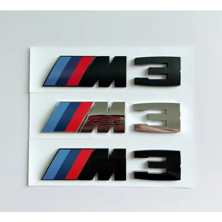 Suitable For BMW Group M3 Emblem Standard Trunk Tail Standard ABS Logo Sticker For BMW E30 E46 E36 E90/E92/E93 F80 GTS CRT CSL