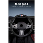 Perforated Breathable Leather Car Steering Wheel Cover Accessories For BMW E90 G80 M3 G30 M5 F82 F83 F20 F21 G42 F95 F96 G06 G07