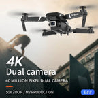 2025 E88 Pro WiFi FPV Drone con cámara individual doble 4K 1080P gran angular HD mantenimiento de altitud plegable Quadcopter RC helicóptero de juguete