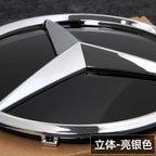 Car Front Grille Emblem Star Badge  Logo Chrome black Silver 3D Mirror Mercedes Benz W205 W204 W253 W213 W206 W166 gle VVVglc