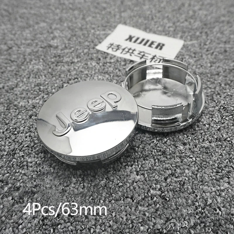 Car Tire Center Cap 63mm/55mm For Jeep Renegade Compass Grand Cherokee Wrangler jk Gladiator Patriot Liberty Commander Trailhawk