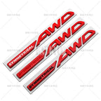 Symmetrical AWD Car Emblem Adhesive Metal Zinc Alloy Fender Badge for Subaru Legacy Forester XV Outback BRZ
