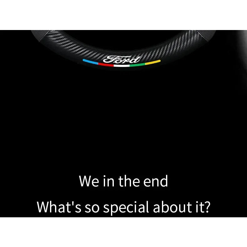 For Ford Mondeo Focus Raptor Puma Edge Explorer Ecosport Ranger F150 Kuga Car Suede Carbon fiber Anti-slip Steering Wheel Cover