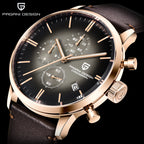 Pagani Design Fashion Luxury Men's Quartz Chronograph Watch Japan VK67 Movement Leather Strap Large Calendar PD-2720K reloj