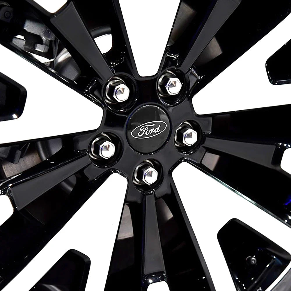 56mm Car Wheel Center Hub Cover Stickers Hub Decals For Ford Mustang Mondeo Focus Fusion Kuga Transit Edge Decoration Accesorios