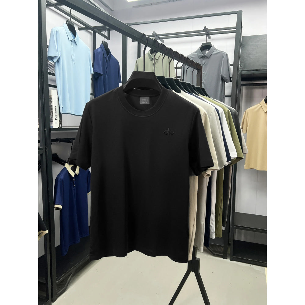 Trendy and exquisite men's new letter relief round neck T-shirt summer fashion classic comfortable and breathable short sleeve