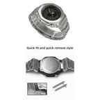 Modification Kit Titanium Case Strap for Ga-b2100 Ga 2100 Ga2110 Casioak Watchband Accessory Refit Bezel Frame No Etching Screws