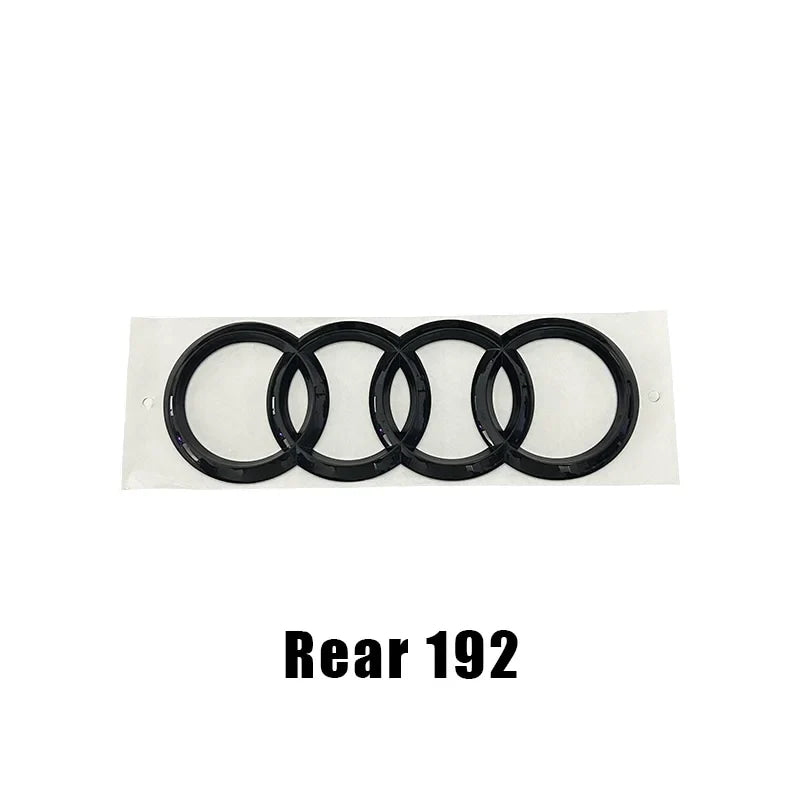 For Audi A4 2008-2017 4Ring Logo Black Car Hood Front Grill Rear Trunk Emblem Stickers A4 Mark Quarrto Sline Emblem Accessories