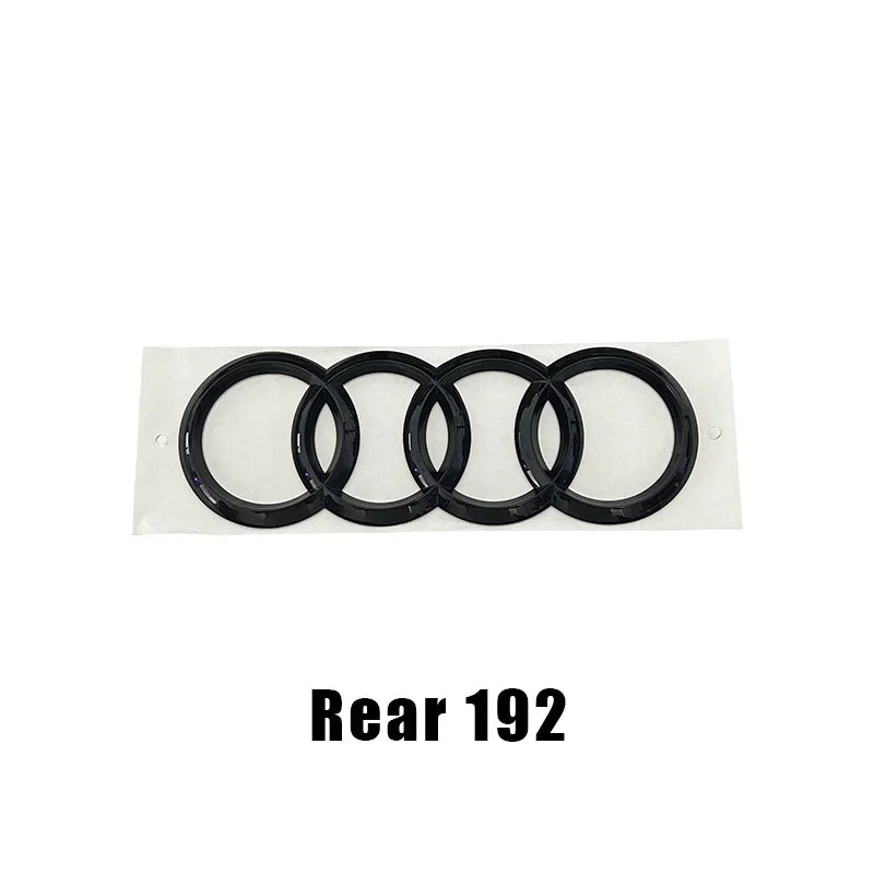 For Audi A4 2008-2017 4Ring Logo Black Car Hood Front Grill Rear Trunk Emblem Stickers A4 Mark Quarrto Sline Emblem Accessories