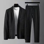 2024 Summer and Autumn New Fashion Suit Men's Long sleeved High end Quality Casual Set Korean Edition Casual Two Piece Set