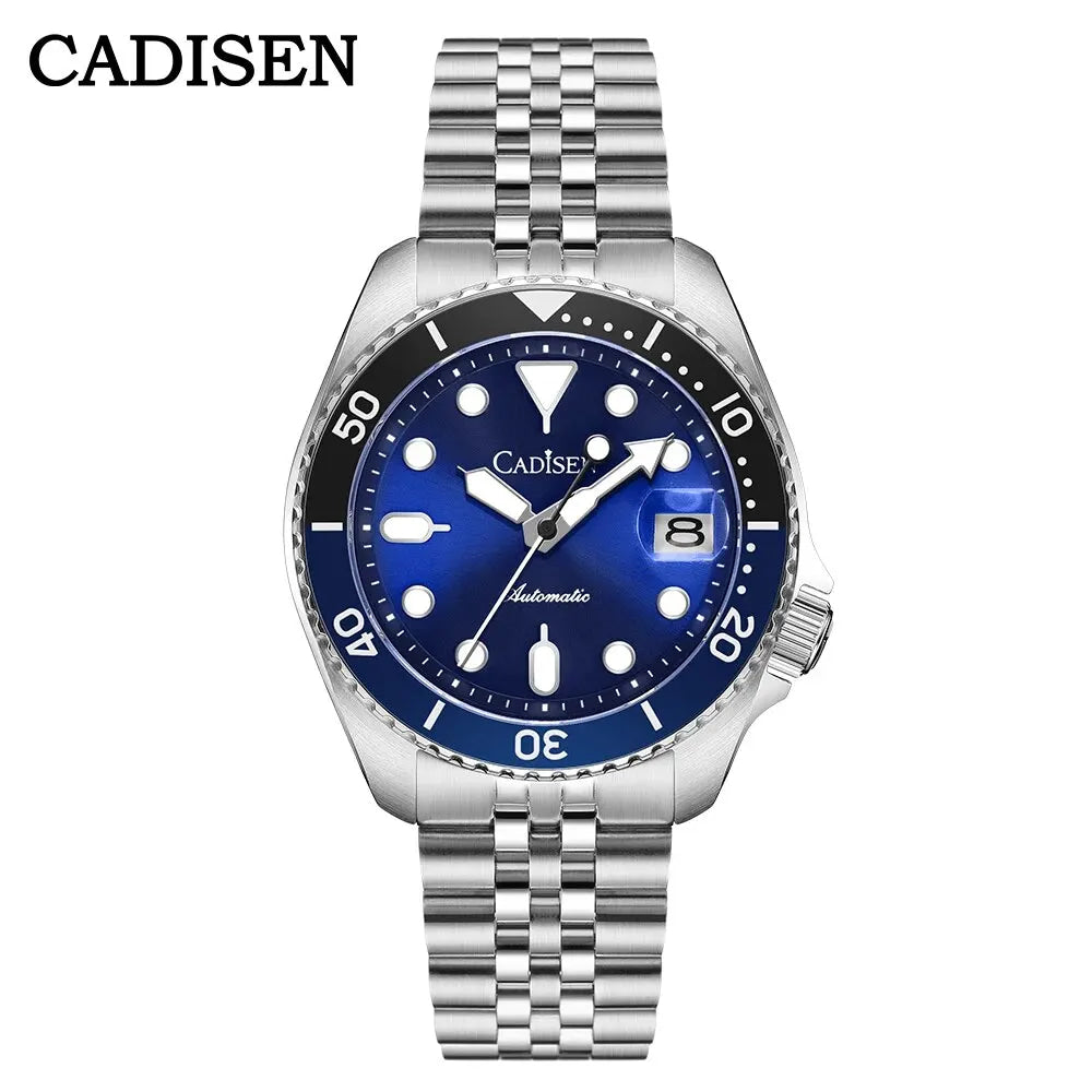 CADISEN New Luminous Men Mechanical Wristwatches Ceramic Bezel Sapphire Glass Automatic Watch Men Relogio Masculino