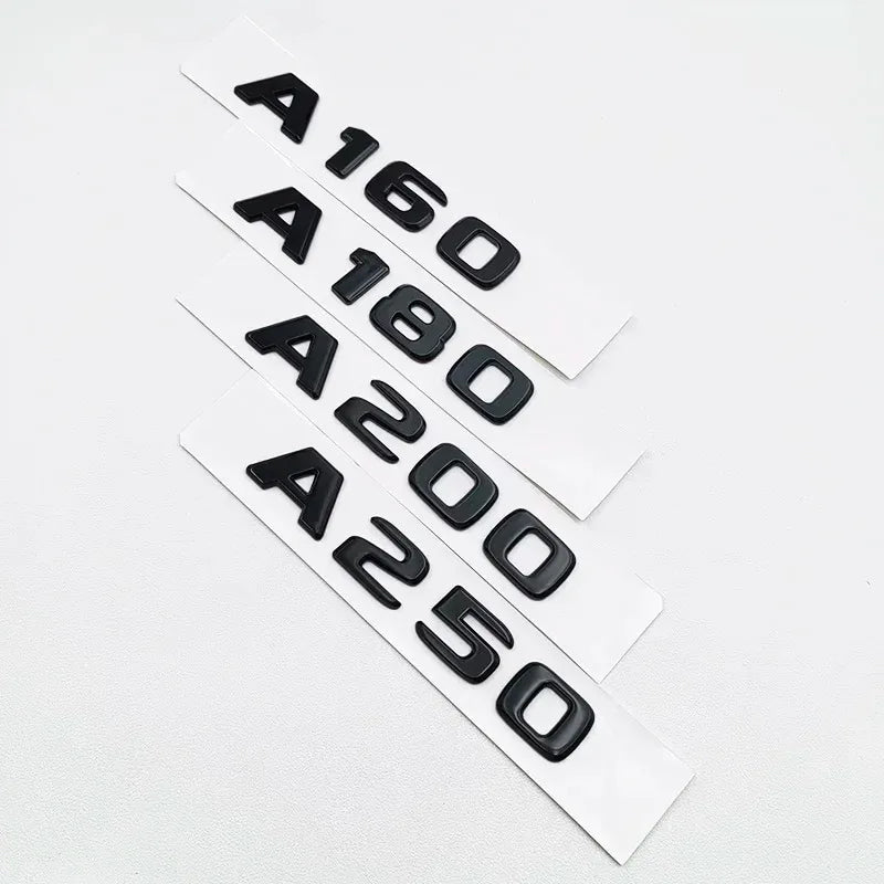 3D ABS Black A35 A45 A160 A180 A200 A250 Logo Letters 4MATIC Badge Car Rear Star Sticker AMG Emblem For Mercedes Benz