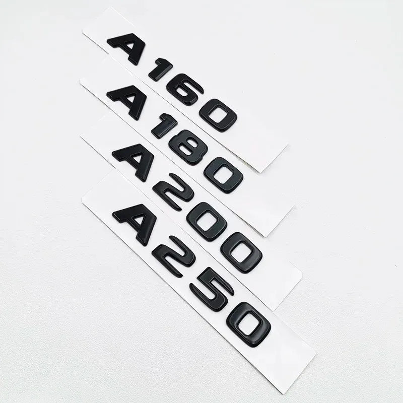 3D ABS Black A35 A45 A160 A180 A200 A250 Logo Letters 4MATIC Badge Car Rear Star Sticker AMG Emblem For Mercedes Benz