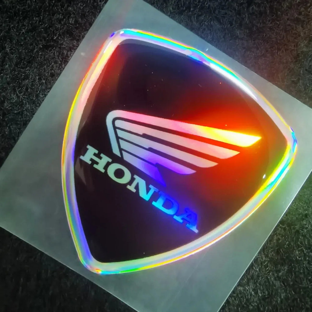 For Honda Stickers Motorcycle Stickers 3D Gel Emblem Logo Electric Car Stickers Accessories Reflective Colorful Laser Sticker