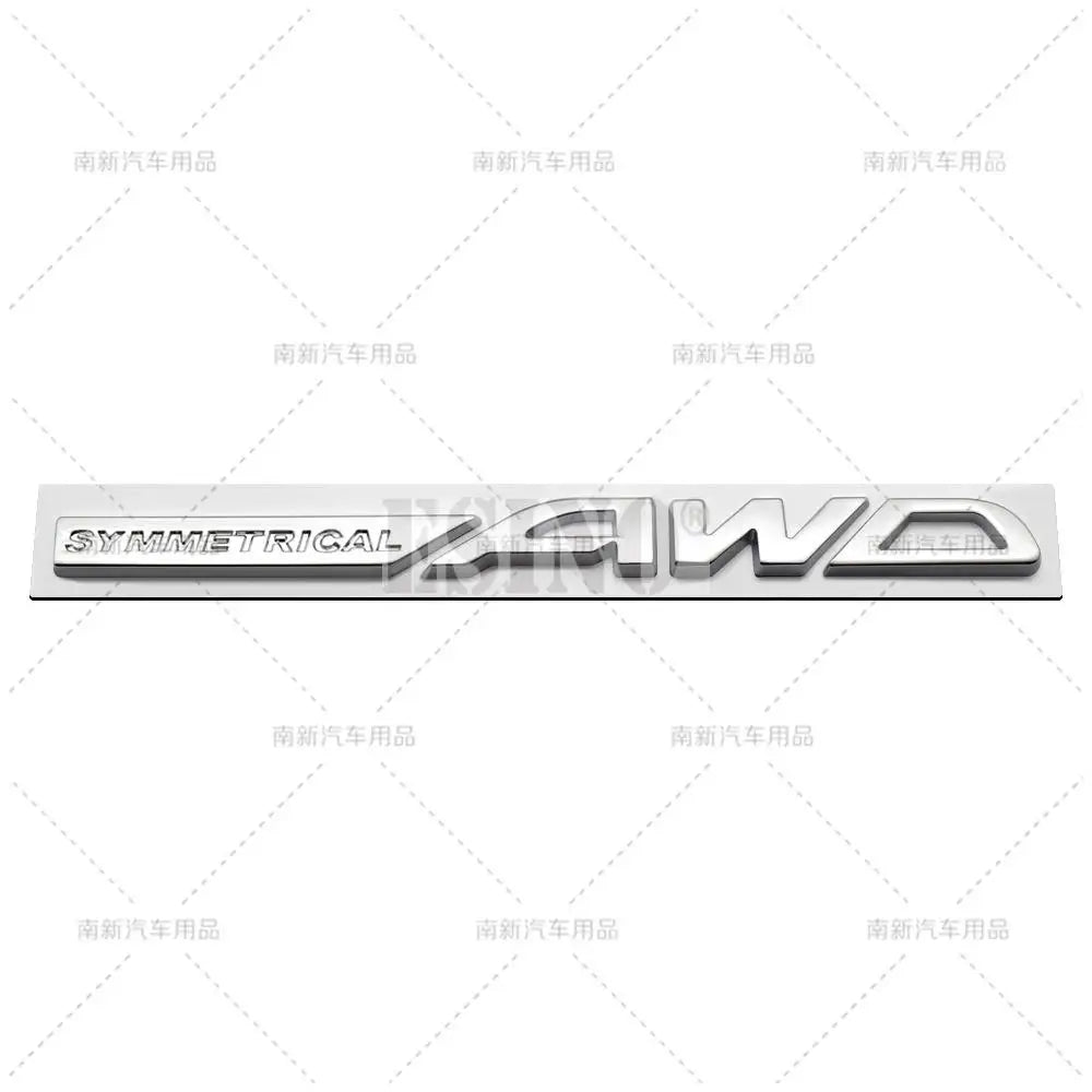 Symmetrical AWD Car Emblem Adhesive Metal Zinc Alloy Fender Badge for Subaru Legacy Forester XV Outback BRZ