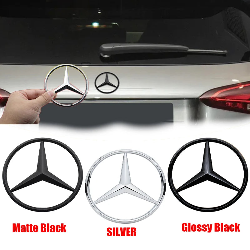 1Pcs ABS Car Rear Decal Trunk Emblem Sticker Mercedes Benz Replace Accessories For W204 W222 W205 W177 W212 W213 X253 W203 W176
