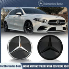 3D Front Grille Star Emblems Logo For Mercedes Benz C W205 A W177 S W217 SL CLA CLS GLA GLB Car Accessories