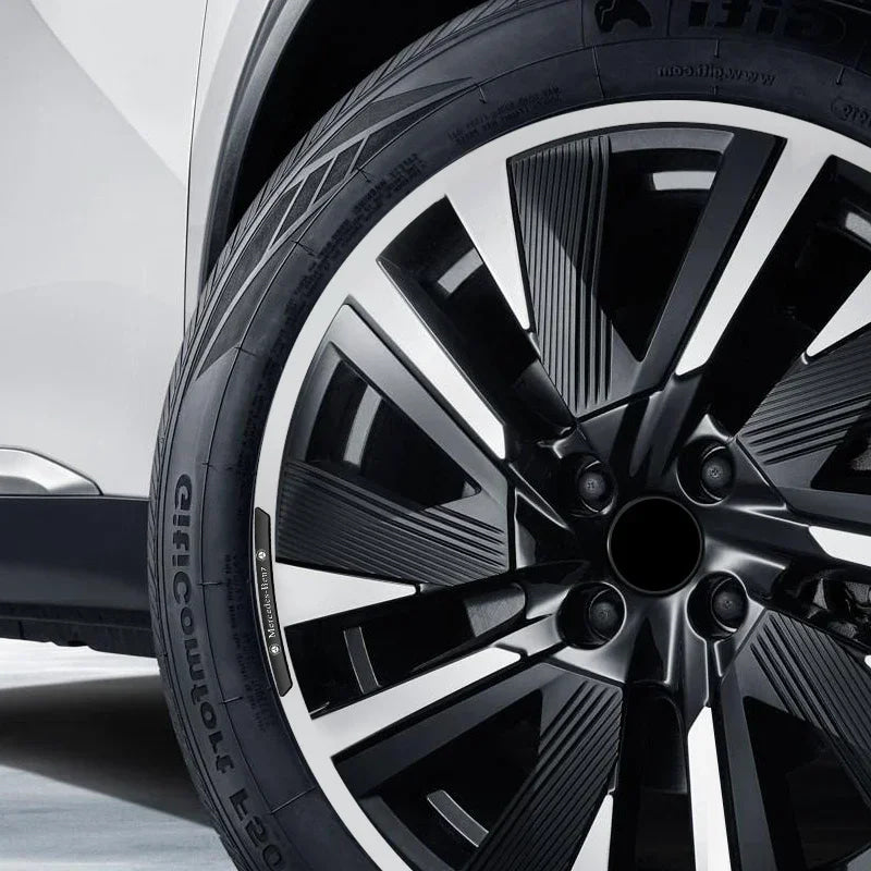 4Pcs Metal Car Wheel Hub Sticker Decorative Accessories For Mercedes Benz AMG GLE GLC W205 W206 W203 W204 W210 W212 W213