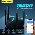 Repetidor WiFi de doble banda 5G AC1200, extensor de señal inalámbrico de 1200M, enrutador/repetidor/enrutador amplificador WiFi AP de 2,4G/5Ghz para el hogar