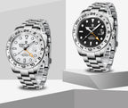 PAGANI DESIGN Vintage 42MM GMT Men's Watch PD1682 Automatic Mechanical Timepiece Sapphire Stainless Steel 100M Waterproof Retro
