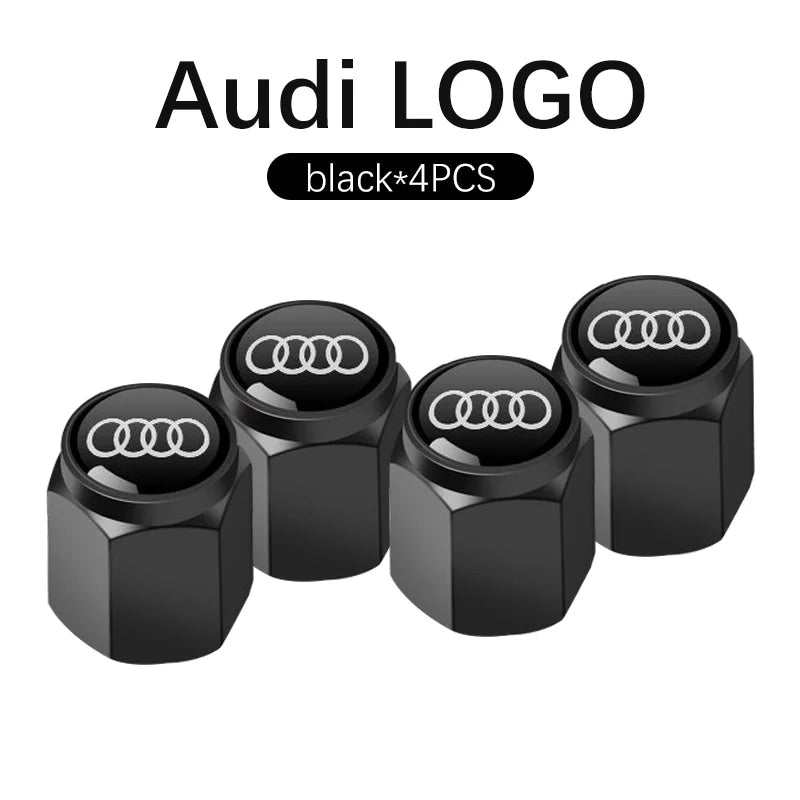 3D Metal Tire Valve Caps Car Tyre Air Stems Cover For Audi S Line A1 A3 A4 A5 A6 A7 S3 S4 S5 S6 S7 Q3 Q4 Q5 Q7 Q8 Accessories