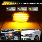 2X Front Corner Side Marker Light Parking Light Turn Signal Light LED For 1995 1996 1997 1998 1999 2000 2001 Subaru Impreza WRX