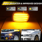 2X Front Corner Side Marker Light Parking Light Turn Signal Light LED For 1995 1996 1997 1998 1999 2000 2001 Subaru Impreza WRX