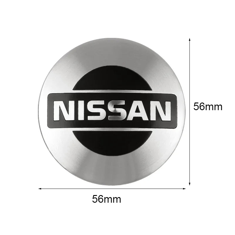 4Pc 56/60mm Wheel Center Hub Rim Caps Car Wheel Hub Covers Fit For Nissan X-Trail Qashqai Almera Note Leaf J10 Teana V36 Tiida