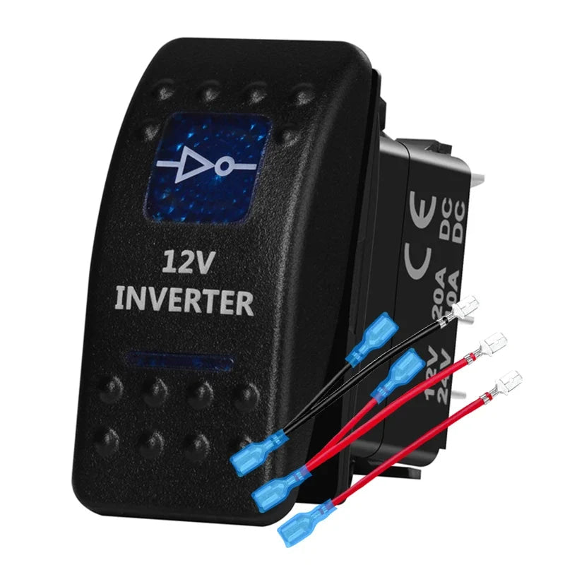 12v/24v Blue Led Light 5 Pin On Off SPST Rocker Switch 7 Pin On Off On ARB Carling Style Car Boat Waterproof Push Switch