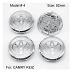 4Pcs 57/62mm Car Wheel Center Hub Cap Rim Cover For Toyota Corolla RAV4 LEVIN Yaris C-HR Camry Prius Prado  Car Auto Accessories