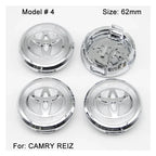 4Pcs 57/62mm Car Wheel Center Hub Cap Rim Cover For Toyota Corolla RAV4 LEVIN Yaris C-HR Camry Prius Prado  Car Auto Accessories