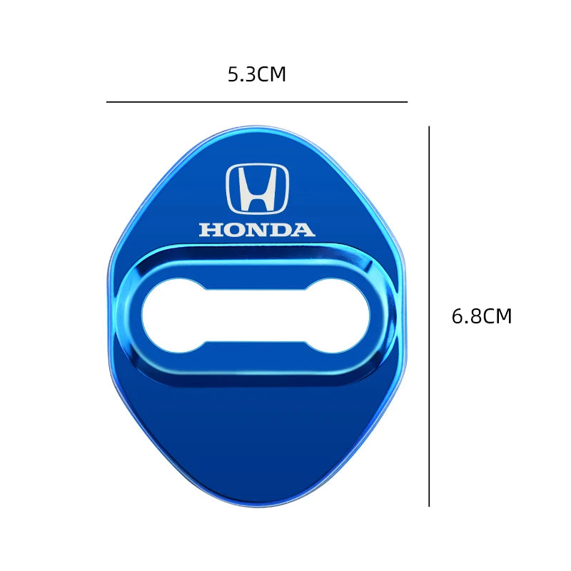 Stickers 4Pcs Car Door Lock Cover Stainless Steel Protector Cap For Honda Odyssey Spirior CR-V Civic HR-V City Accord