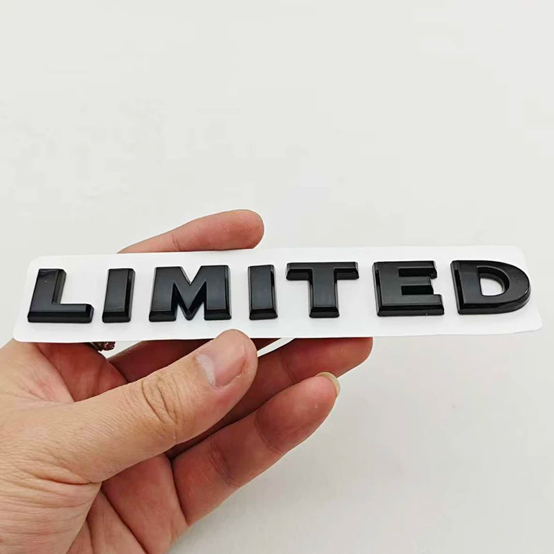 New 1Pcs 3D ABS Logo LIMITED Car Side Fender Rear Trunk Emblem Badge Sticker Decals For JEEP Wrangler Compass Commander Cherokee