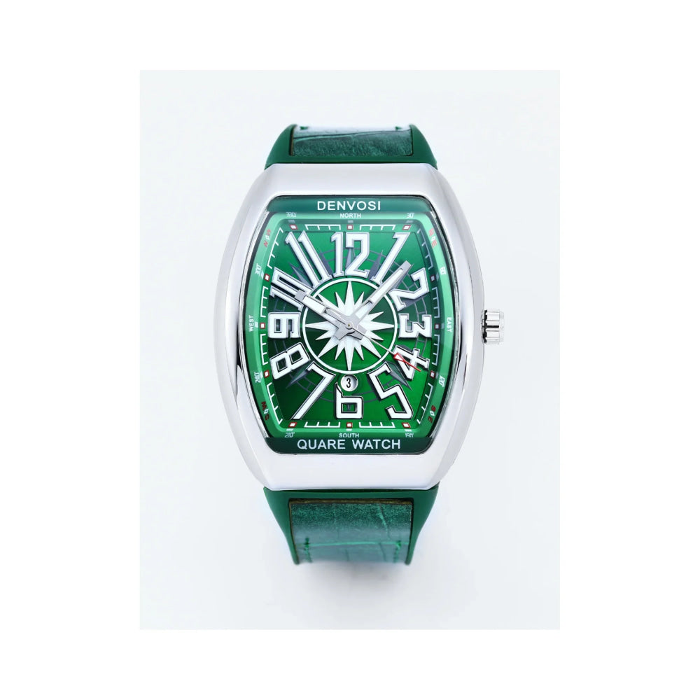 DENVOSI Men's Barrel shaped Watch, Luxury Fluorescent Silicone Strap, Men's Fashion, Leisure, Sports Quartz Watch