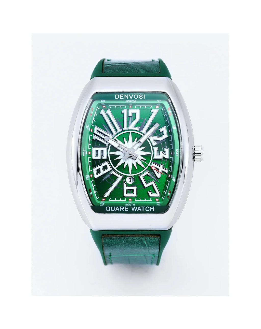 DENVOSI Men's Barrel shaped Watch, Luxury Fluorescent Silicone Strap, Men's Fashion, Leisure, Sports Quartz Watch