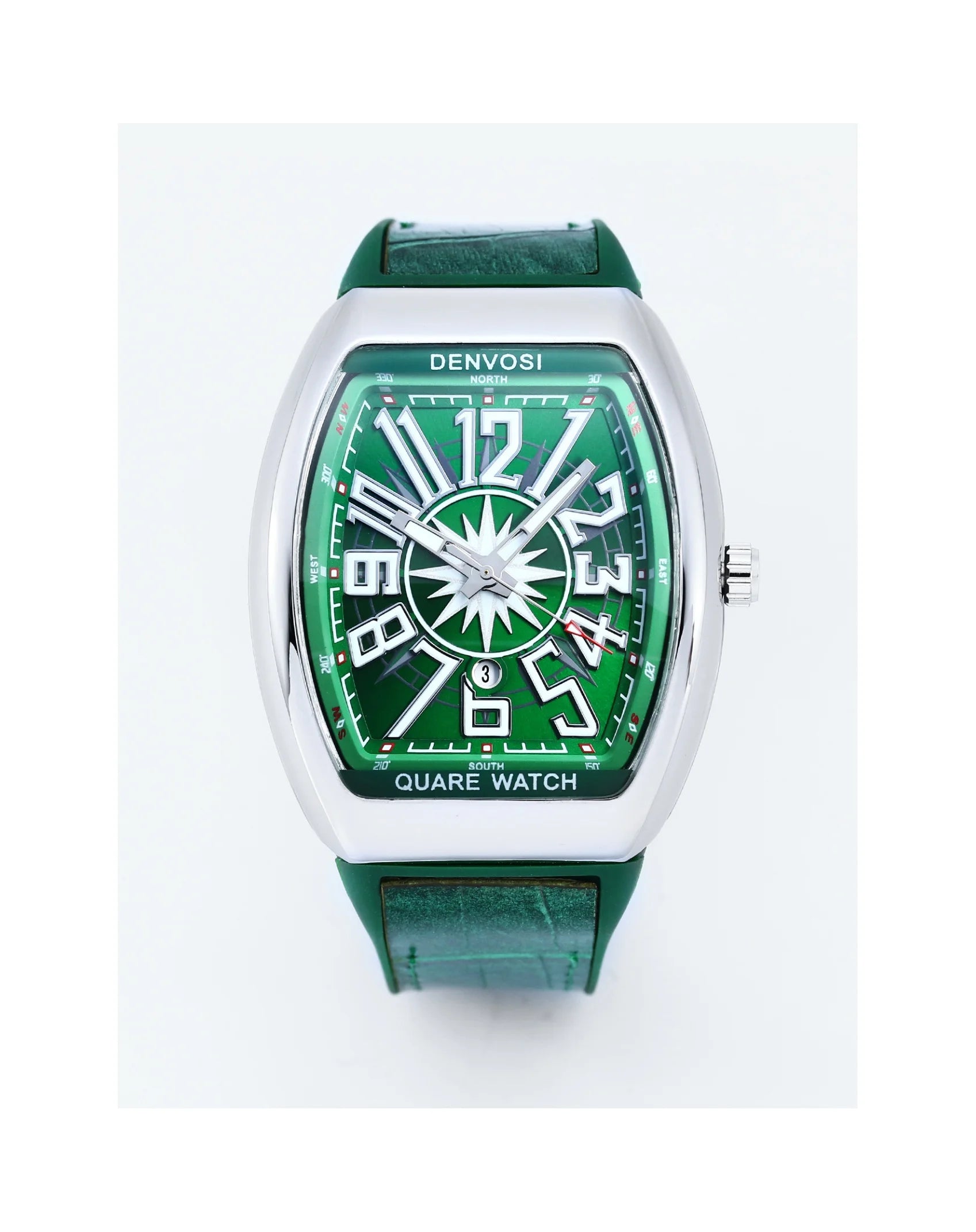 DENVOSI Men's Barrel shaped Watch, Luxury Fluorescent Silicone Strap, Men's Fashion, Leisure, Sports Quartz Watch