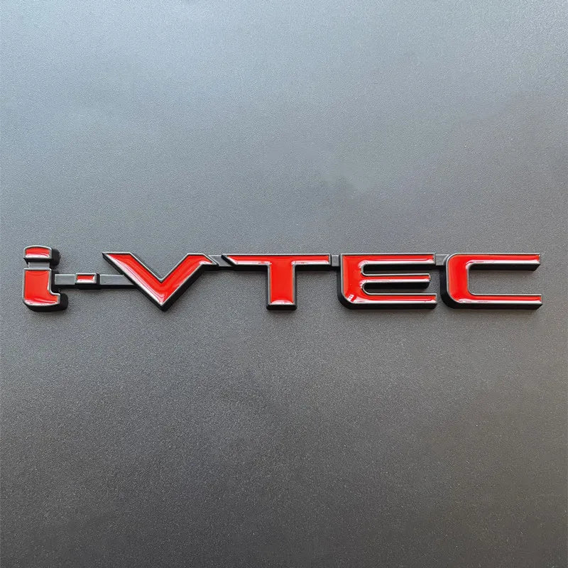 3D Metal Car Letters I VTEC Sticker For Honda City Civic Accord Jazz CRV Trunk Badge I VTEC Emblem IVTEC Logo  Accessories