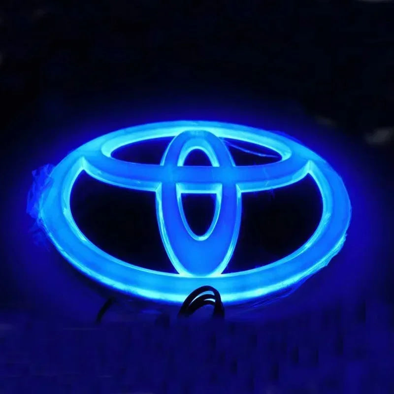1PC 4D 16cm Car Front Grille Trunk Logo LED Light Retrofit for Toyota Land Cruiser Prado RAV4 Highlander Camry Accessories